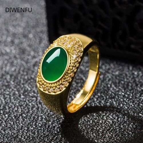 2021 Wedding 22K Yellow Gold Emerald Rings Women Resizable Jewlery Organiser Wedding Rings Couples Vintage Gold Jewelry Luxury