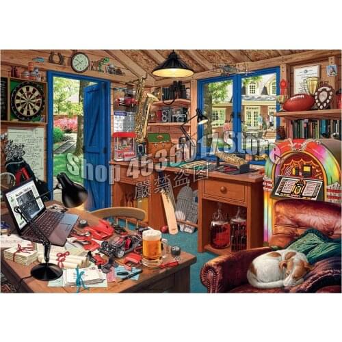 Full DIY Diamond Painting Design & Decor Cabins Cottages Houses FatherS Day Icon Diamond Cross Stitch canvas Mosaic Decoration