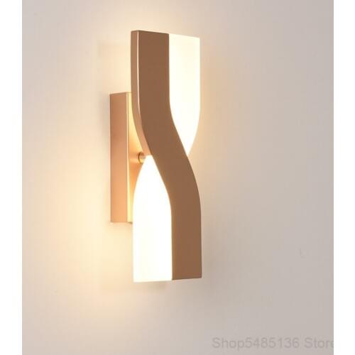Nordic Modern Minimalist Bedside Wall Lamps Living Room Bedroom Rotatable Led Wall Sconce Background Aisle Lighting Decoration