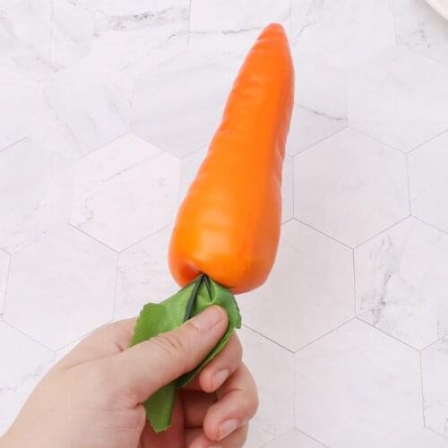 2021 New Lifelike Artificial Carrot Simulation Fake Vegetable Photo Props Home Kitchen Decoration Kids Teaching Toy