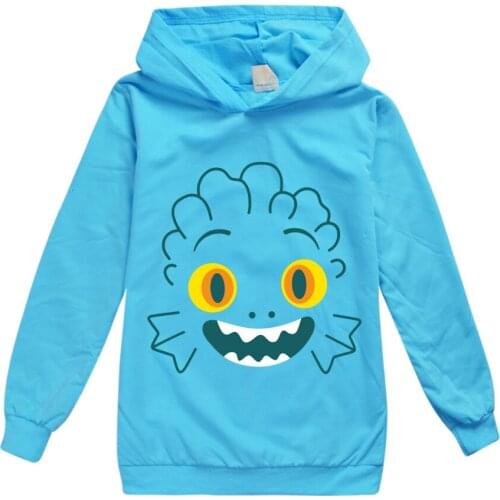 New Kids Girls Sweatshirt Autumn Boys Hoodies Movie Luca Long Sleeve Pullover T-shirt Top Teens Kids Clothes Childrens Clothing