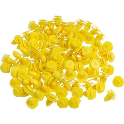 New 50pcs Auto Bumper Fender Trim Panel Clips Yellow Rivets For Gmc Luxgen 5 7 Terrain Yukon/Suv U6 Turbo U7 Turbo Acadia Envoy
