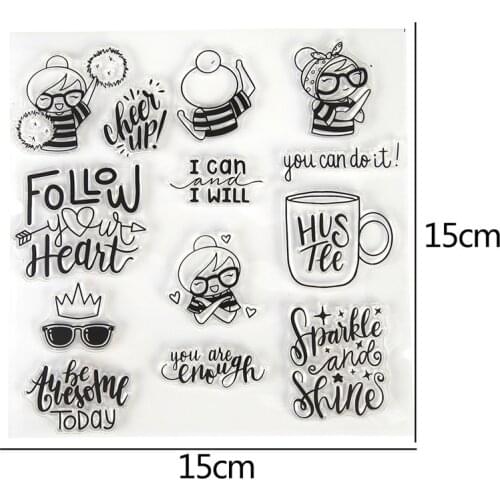 New Style "Follow Your Heart" Transparent Silicone Clear Stamp For Scrapbooking DIY Craft Decoration Soft Stamp Photo Album
