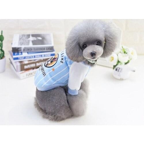Pet autumn and winter clothes, casual cotton shirts, cute animated dog pattern puppy clothes