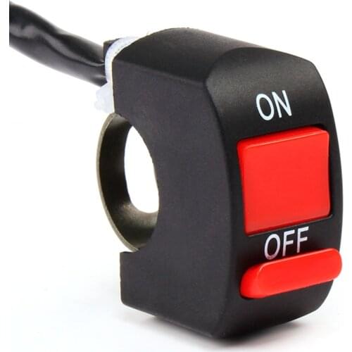 1Pcs Motorcycle Switches Connector Handlebar Fog Light Switch ON-OFF Button Switch 12VDC For LED Head Lamp Angel Eyes Light