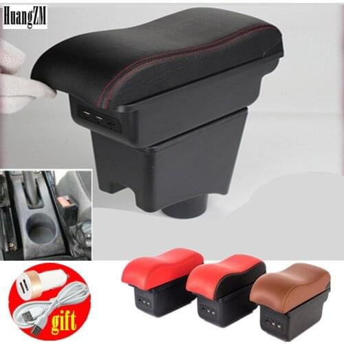 Armrest box For Renault Dacia Sandero Logan USB Charging heighten Double layer central Store content ashtray in car accessories