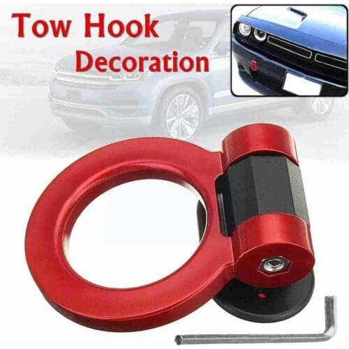 Multi-colored Car Trailer Hooks Sticker Decoration Rear With Ring Car Front Towing Wrenches Vehicle Trailer Hook Affix Raci V6Y1