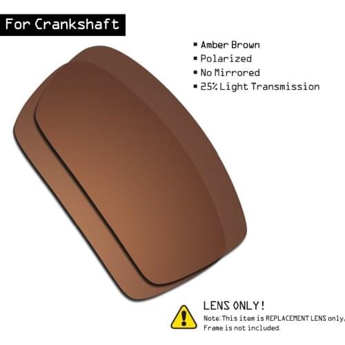 SmartVLT Polarized Sunglasses Replacement Lenses for Oakley Crankshaft - Amber Brown