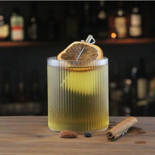 Whiskey Glass Japanese Handmade Drinking Glasses Ripple Coffee Mug Straight Striped Water Cup