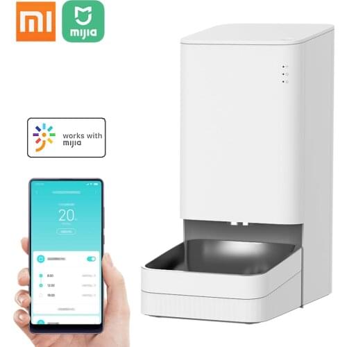Xiaomi Xiaowan Smart Pet Feeder Cat Dog Remote Voice Control Automatic Feeding Bowl Machine Regular Quantitative With Mijia App