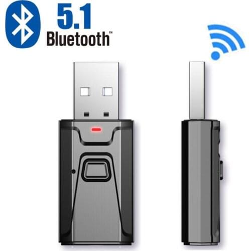 USB Wireless Bluetooth-Compatibe 5.1 Receiver Adapter Music Speakers 3.5mm AUX Car Audio Adapter For TV Headphone Smartphone MP3
