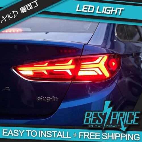 AKD Car Styling for Hyundai Sonata Tail Lights 2016-2019 New Sonata 9 LED Tail Lamp DRL Dynamic Signal Reverse auto Accessories
