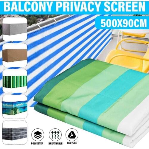 Home Balcony Privacy Screen with Grommets Fence Deck Shade Sail Yard Cover UV Sunblock Wind Child Safe Protection Summer Supply