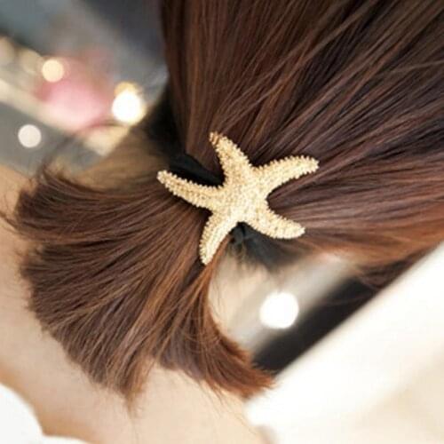 Fashion Lady Starfish Star Stretch Elastic Hair ope For Women Head band Hair ring Hair Accessories Headdress
