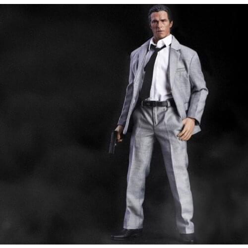1/6 Male Figure Accessory Formal Suit Grey Color Clothes & Shoes Costume Set Model for 12''Action Figure Body