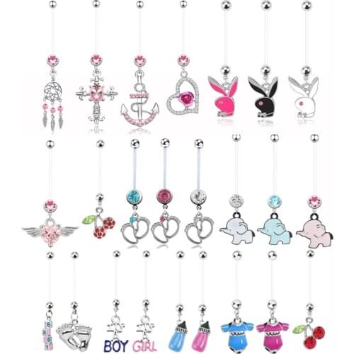 1PC New Rabbit Piercing Navel Belly Button Rings 316L Surgical Steel Piercing Pregnant Belly Rings Sexy Body Piercing Jewelry