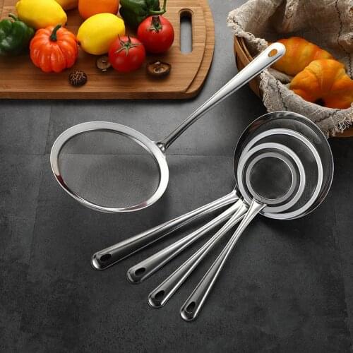 1PCS Stainless steel Strainer Colander Chinois to Sift Strain Drain and Rinse Vegetables, Pastas & Teas Home kitchen Tool