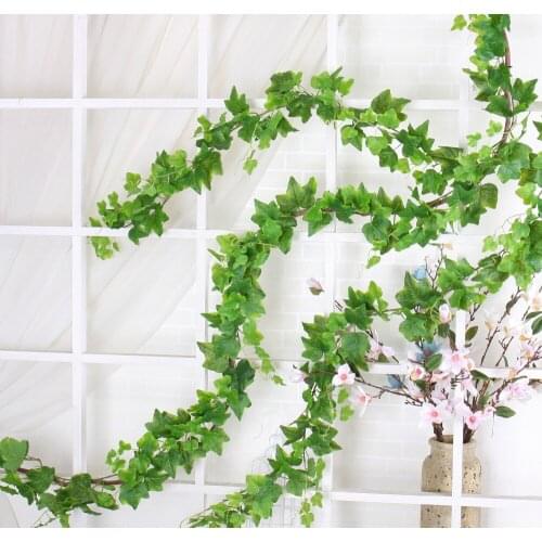 180CM Hanging Artificial Green Leaf Creeper Greenery Ivy Garland Plants Vine Leaves Party Home Garden Wedding Wall Hanging Decor