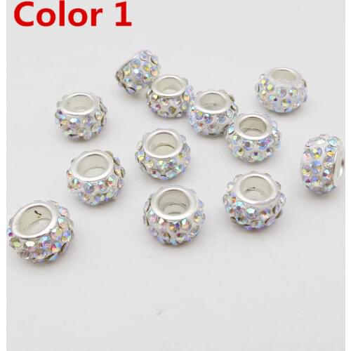 20Pcs/Pack different colors Rhinestone hair braid dread dreadlock beads rings tube for hair Styling Accessories