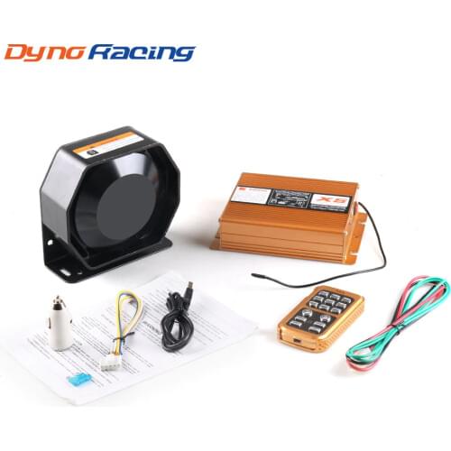 200W 12V 8 Sound Loud Car Warning Alarm Police Siren Horn Speaker with MIC System and Wireless Remote Control