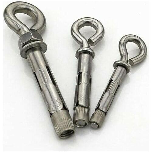 304 Expansion screws with ring / Galvanized Sheep eye Pull screws diameter 6.5-12