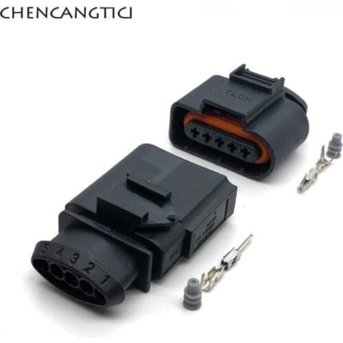 1 Set 5 Pin Way Air Flow Connector Housing Socket for VW Jetta GTI Passat B6 Skoda 6N0973705 6N0973805 1J0973705 1J0973805