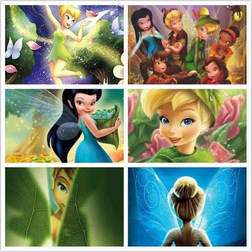 5d Diy Full Diamond Painting Disney Wonder Fairy Diamond Embroidery Full Cross Stitch Kit Baby Children Home Decoration