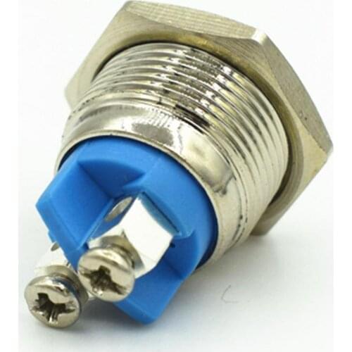 80% Hot Sell 36V 16mm/19mm Waterproof Self-reset Metal Push Button Switch for Car