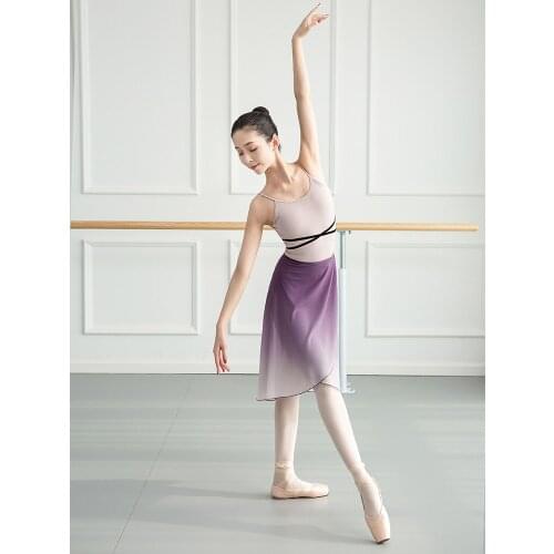 Purple Pink Color Gradient Tutu Ballet Dress For Dancing Girls Ballerina Dance Costume Women Soft Giselle Coppelia Dresses