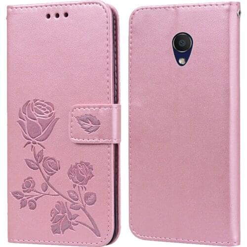 Luxury Leather Flip Book Case for Alcatel 1X 2018 5059A 5059D 5059X 5059Y 1X 2019 5008Y Rose Flower Wallet Stand Case Cover Bag