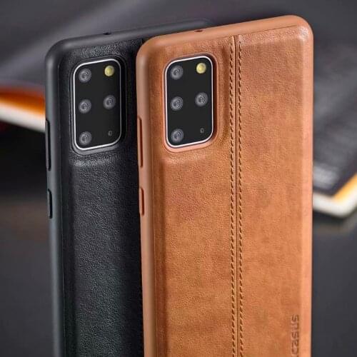 Luxury PU Leather Phone Case For Samsung Galaxy 20 S10 S10e S9 S8 Plus Note 20 Slim Soft Bumper TPU Back Skin Cover Coque