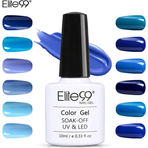 Elite99 Blue Series Nail Art Decorations Nail Gel Polish LED UV Lamp Gel Lacquer 10ml Gel Varnish Long Lasting Pick 1 Piece