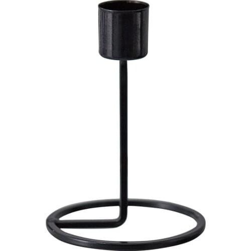 Metal Black Candle Holder Simple Wedding Decoration Candle Holder Christmas Soporte Vela Gold Candlestick DD60ZT