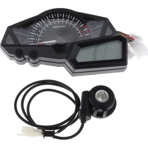 Motorcycle Odometer Speedometers Gauge LED Backlight for Kawasaki 300