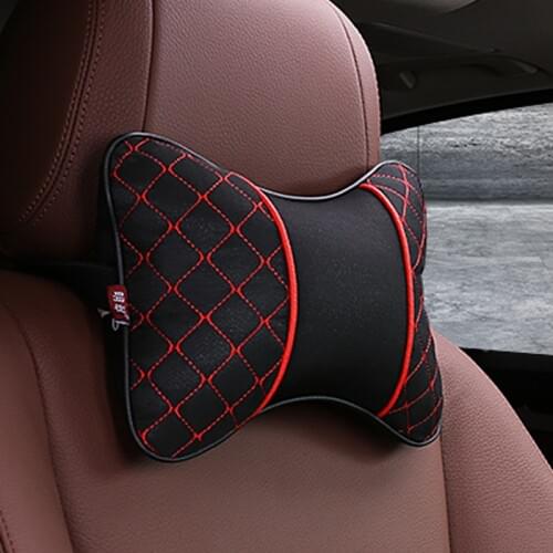 2018 brand new single piece artificial fiber car neck pillows comfortable universal headrest fit for most cars fill with fiber