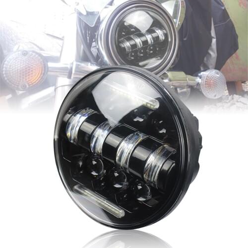 New 2019 65W Motorcycle Round 5 3/4 5.75 LED Headlight h4 for Dyna Sportster softail iron car headlights
