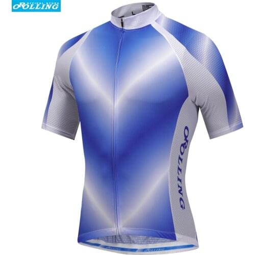 Blue White NEW Orolling Cycling Jersey Tops Bike Sports Wear Free Shipping