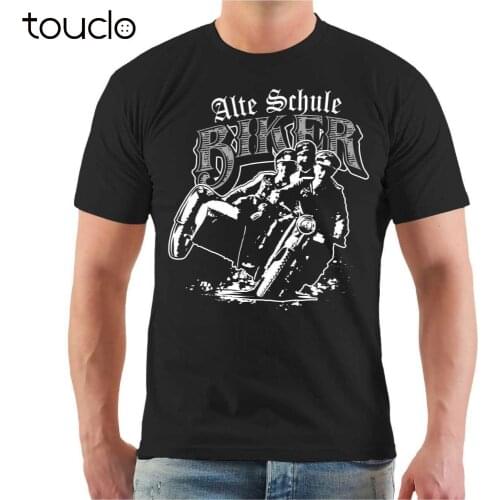 New Men Summer O-Neck Tops Old School Biker Motorcycle Mc Free German Sidecar Germany Design T Shirt s