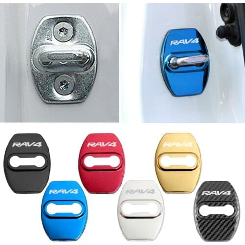 Door Lock Decoration Protection Cover flags emblem case for Toyota RAV4 2008-2018 2013 2017 accessories car styling