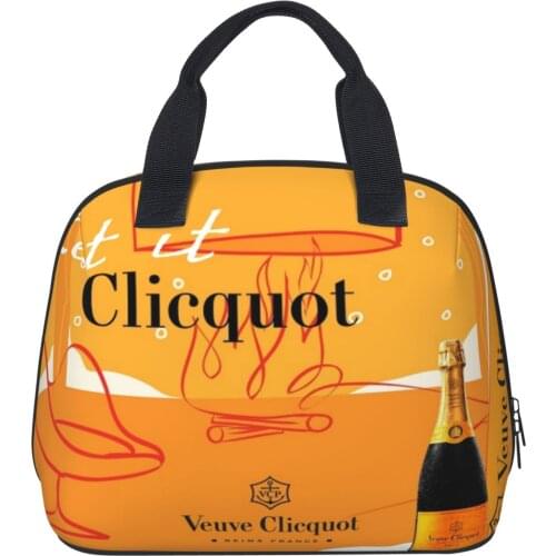 Veuve Clicquot Fashion Shell Lunch Bag Lunch Bag Insulation Bag Multi-purpose Keep Warm and Cold Lunch Bags for Women_hul01