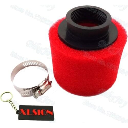 Red 42mm Sponge Air FilterStraight Neck Foam Cleaner for GY6 150cc Pit Dirt Bike ATV Quad Buggy Scooter Motocross Motor Moped