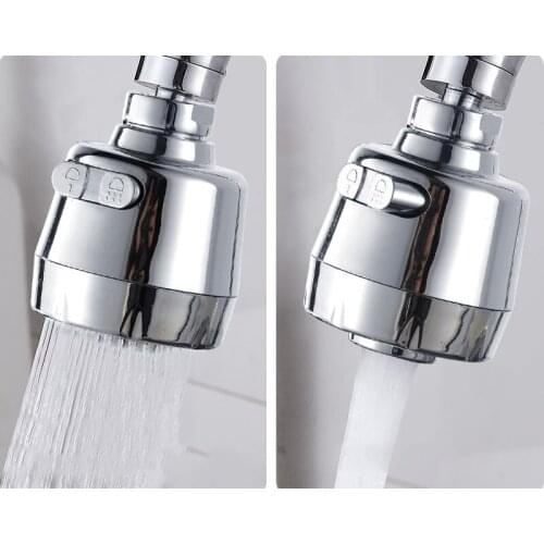 Adjustable Stainless Steel ABS Chrome Faucet Sprayer Extender Sink Tap Head