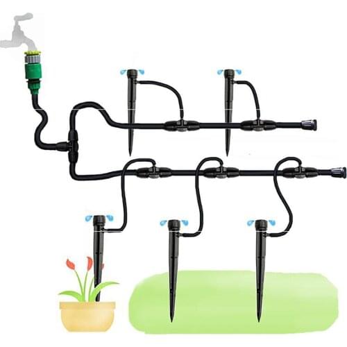 Hose Garden Watering Kits 2-Way Irrigation System Pin Sprinkler Water For Bonsai Plant Fruit Tree Vegetables