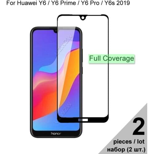 Protective Glass For Huawei Y6 Prime 2019 Y6s / Y6 Pro / Y6 2019 Full Coverage Tempered Glass For Huawei Y6 Prime Pro Y6s 2019