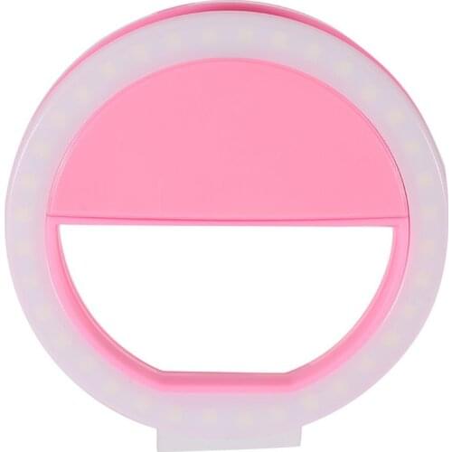 Mobile Phone Clip Selfie LED Auto Flash For Cell Phone Smartphone Round Portable Selfie Flashlight Mini Camera Flashlight