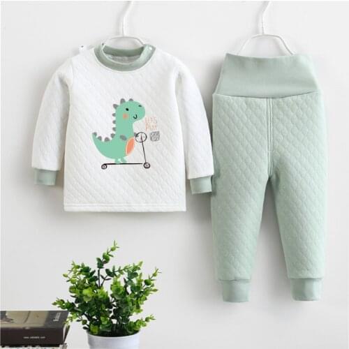 Winter Toddler Boys Girls Pajamas Sets Clothes Baby Kids Cotton-padded Animal Cartoon Pyjamas Sleepwear Childrens Homeservice