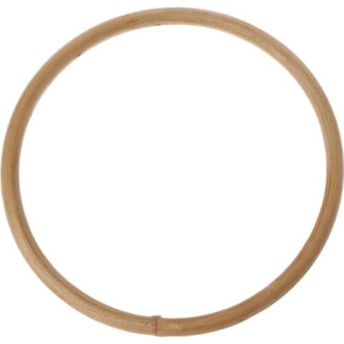 1 x Round Bamboo Rattan Bag Handle for Handcrafted Handbag DIY Bags Accessories Good Quality 15x15cm