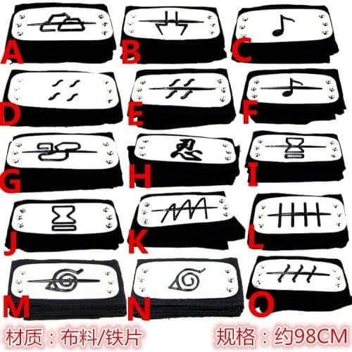 10 Pcs/Lot Anime Ninja Headband Head Band Konoha Itachi Madara Akatsuki Cosplay Decoration Props Warrior Belt Flapper Toy Gift