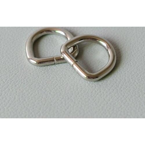 10Pcs/Lot Silver D Rings For 5/8Inch(15mm) Webbing Bags Mountaineering Backpack Collar Chain Leather Belt Diy Accessories