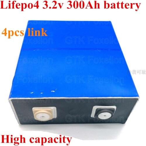 4pcs LiFePo4 Battery 3.2V 300Ah lifepo4 cells fast charge For Electric Bicycle EV Solar System motorhome Deep Cycle Caranvan